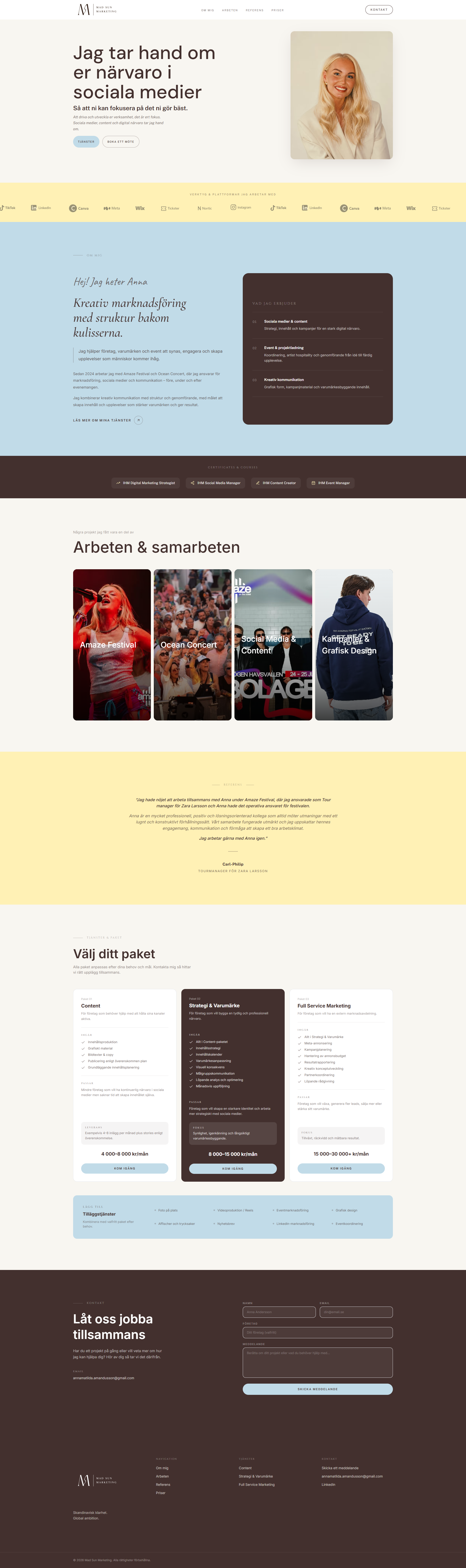 Website mockup